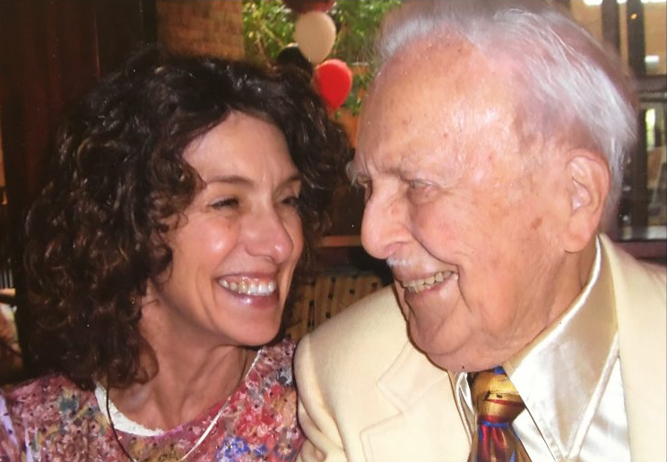 Kathleen Ellertson with her father