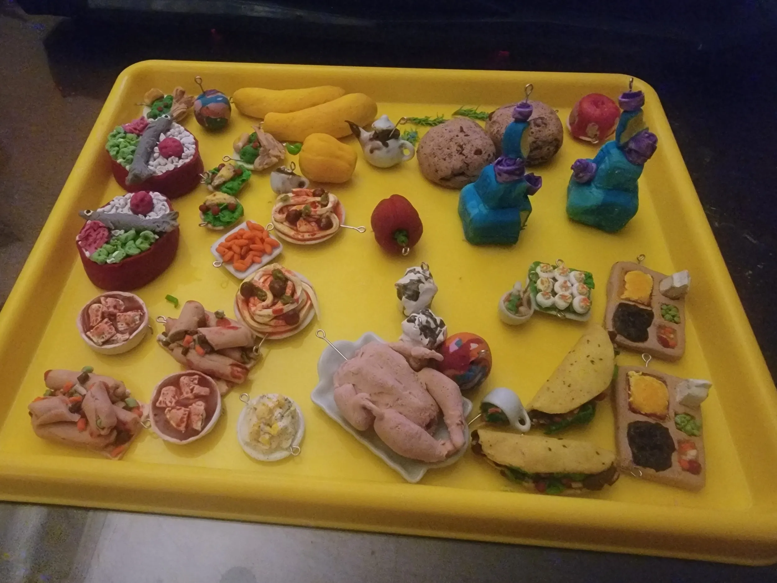 Pre-Baked Miniature Food Earrings