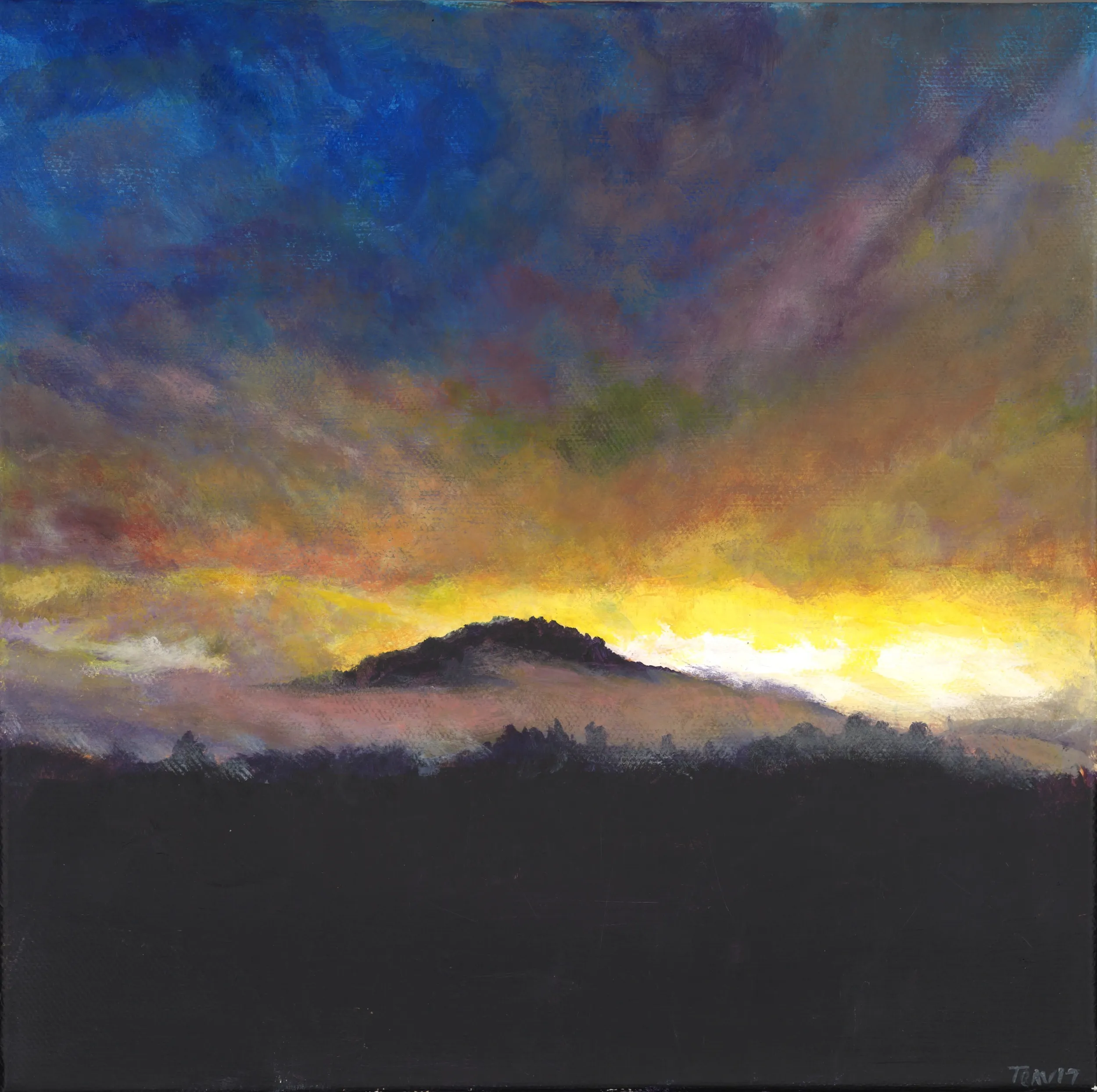 Sunset Below the Mountain