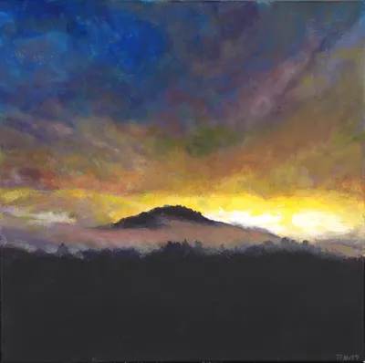 Sunset Below the Mountain