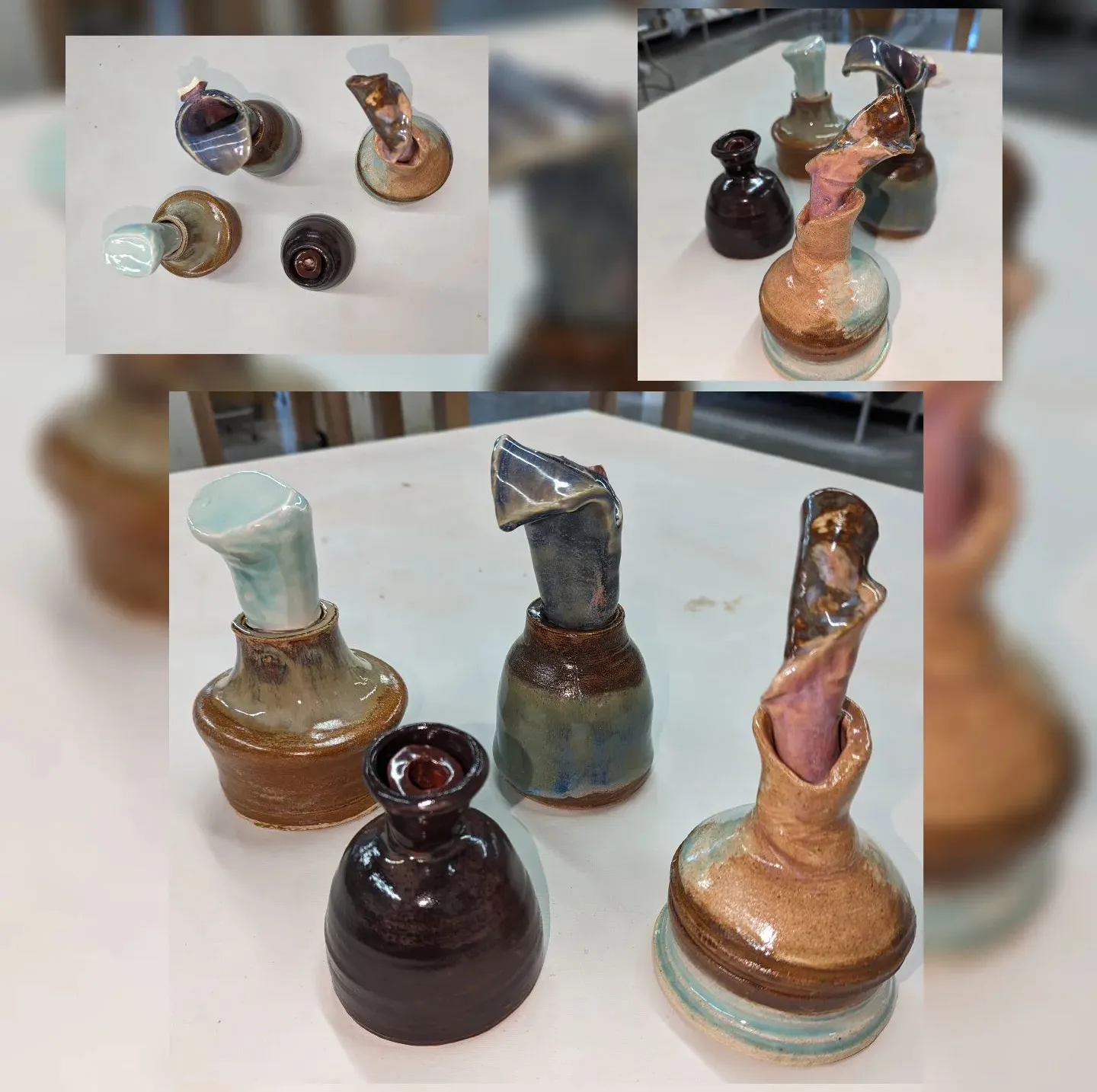 Vases and Stoppers (ceramic pieces)
