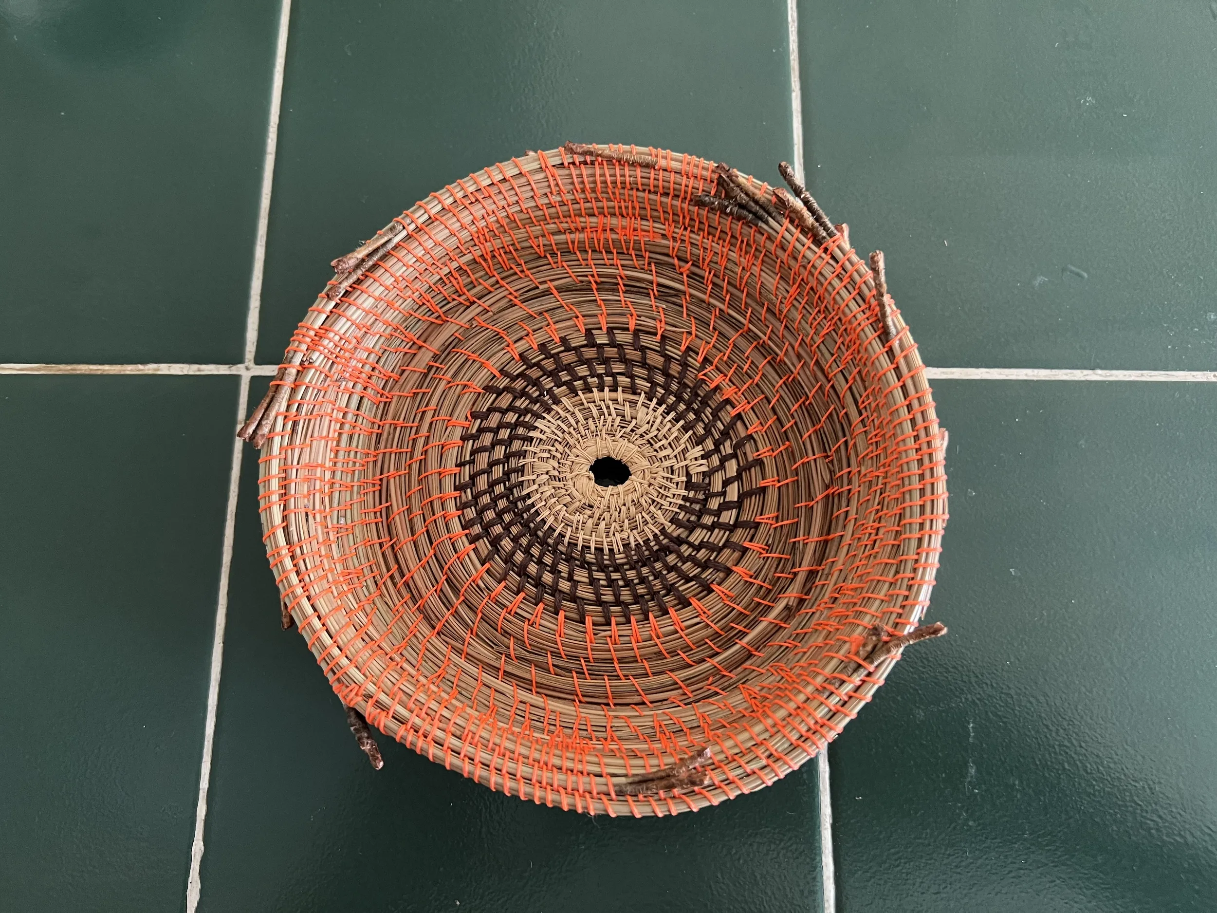 “Blended” Pine needle basket