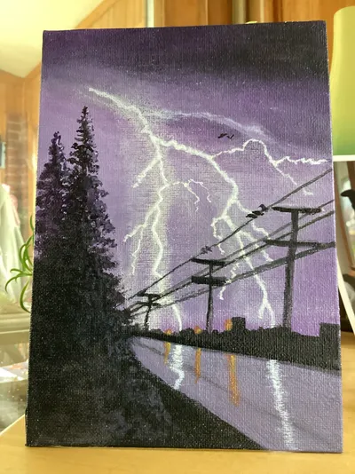Purple lightning