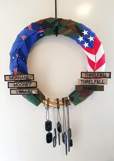 Wreath for a Family of U.S. and Australian Veterans