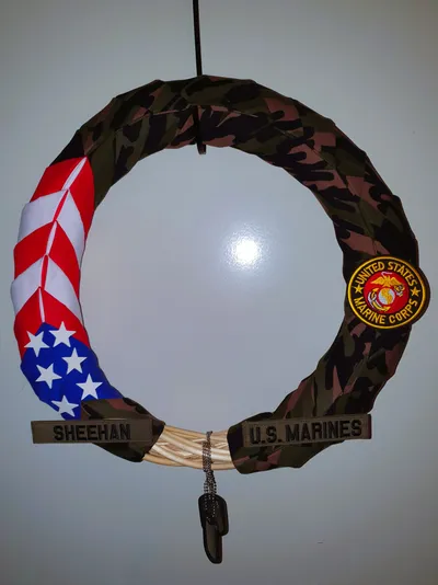Wreath for Marine Corps Veteran Tony Sheehan
