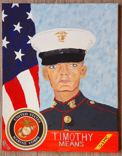 Portrait of Timothy Means, U.S. Marine Corps