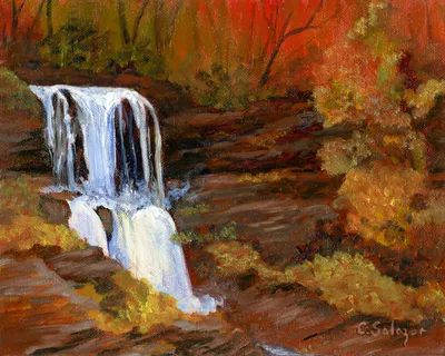 Dry Falls, NC in Oils