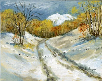 Early Snow 1 in Acrylics
