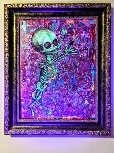 Nail polish dancing jack (UV reactive)