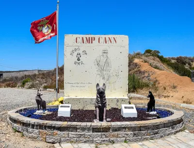 Imagery of memorials from Marine Corps Base Camp Pendleton
