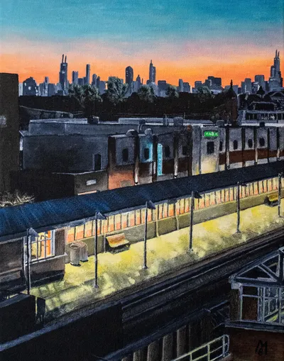 Ravenswood Metra at Sunrise