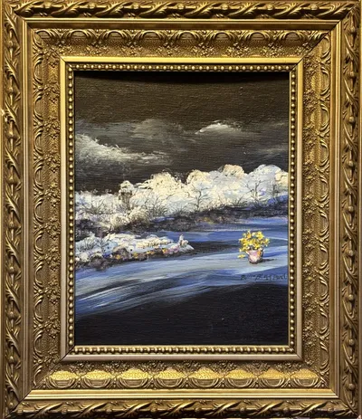 Flying at Night on Huey