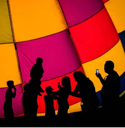 Hot air balloon glow