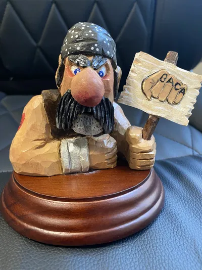 “B.A.C.A. Biker” Bikers against child abuse from a Chris Hammack rough out