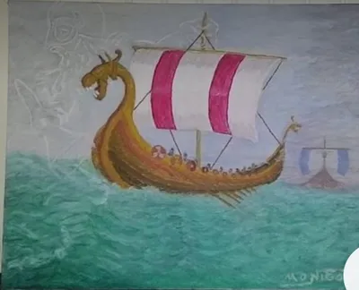 Viking long ships