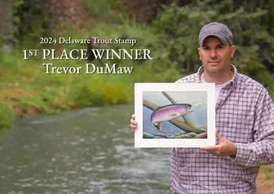 Winner of the 2024 Delaware Trout Stamp Contest