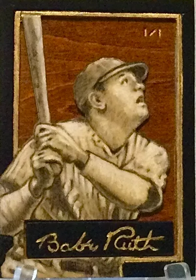 Babe Ruth baseball card (back)