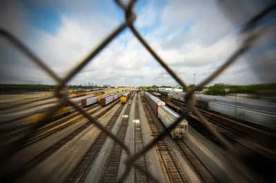 Sitting at the station waiting on a train