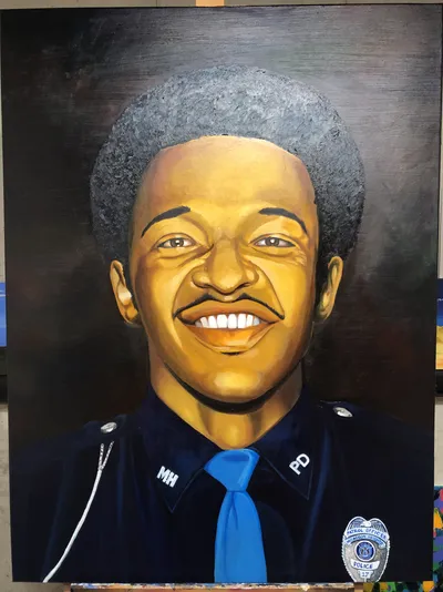 Ofc. Johnny O. Harris “Shug” (oil on canvas)