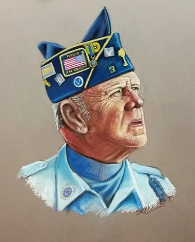 Bill, veteran, pastel