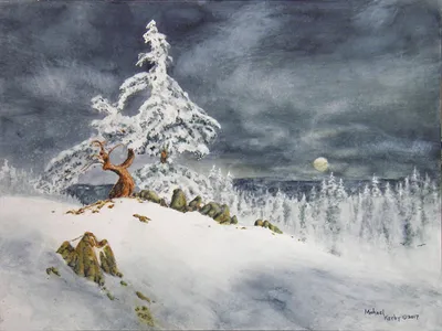 Moon at Lunch Rock - Bucks Lake Wilderness