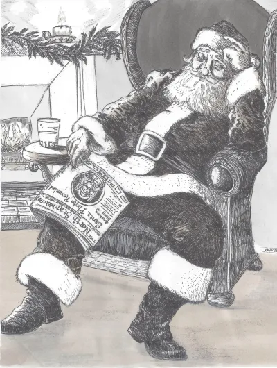 Santa After the Work is Done