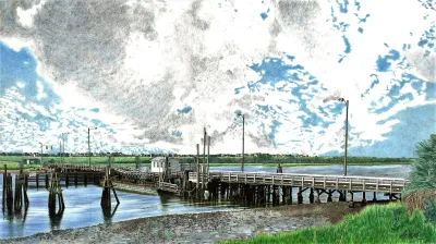 Sunset Beach Pontoon Bridge